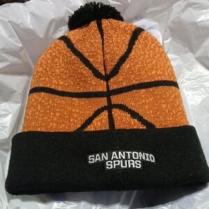 NBA Orange and Black Basketball Knit Beanie